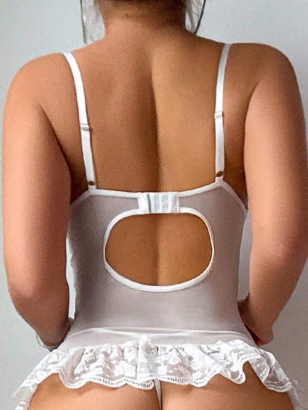 Body de encaje transparente y sexy